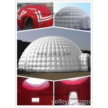 Uppblåsbara bärbara möte Igloo Dome tält Uppblåsbara Pods mobila LED möte utställning rum tält